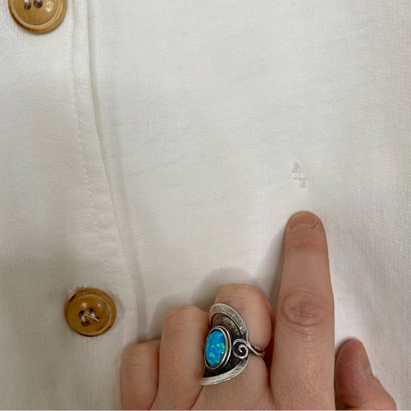 Vintage 90s BOCA AUTHENTIC Oversized White Cotton Hoodie Sweatshirt OS XXL - Picture 10 of 16